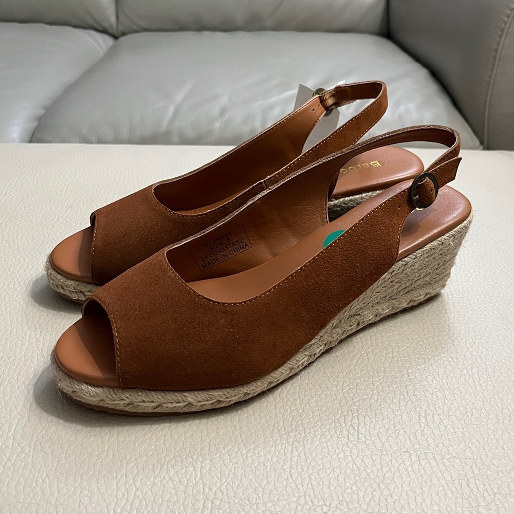 Barbour Women’s Nadia Fish Mouth Wedge Espadrilles Sandals - UK 8/US 10/EU 41